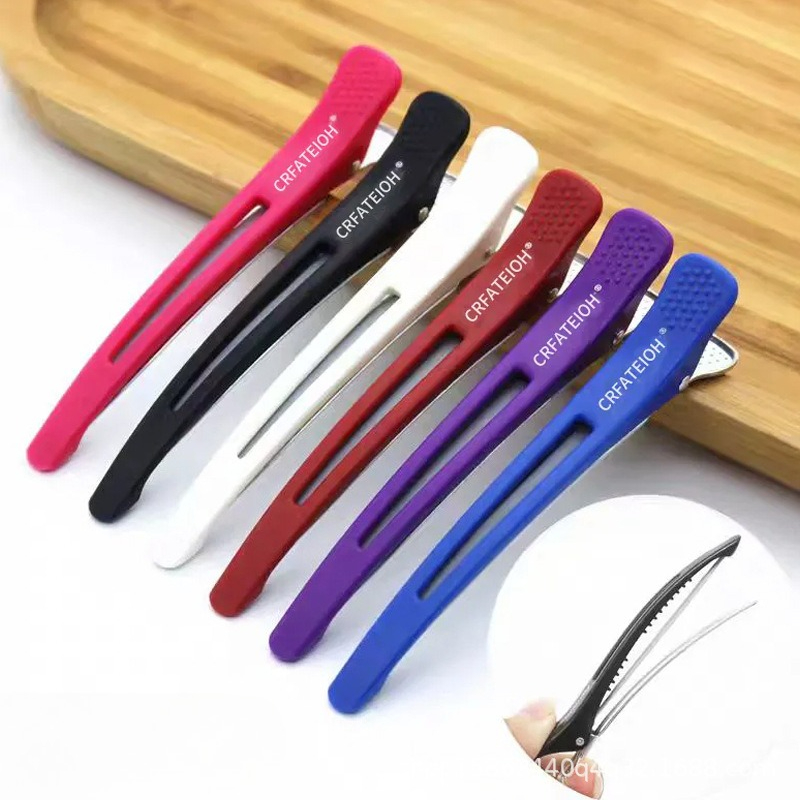 Crocodile Clip Set - 6 sztuk/zestaw niezginanych klipsów do włosów,