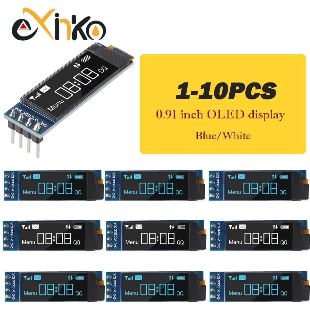 I2C Lcd Display - 1-10 szt. 0,91-calowy moduł wyświetlacza OLED