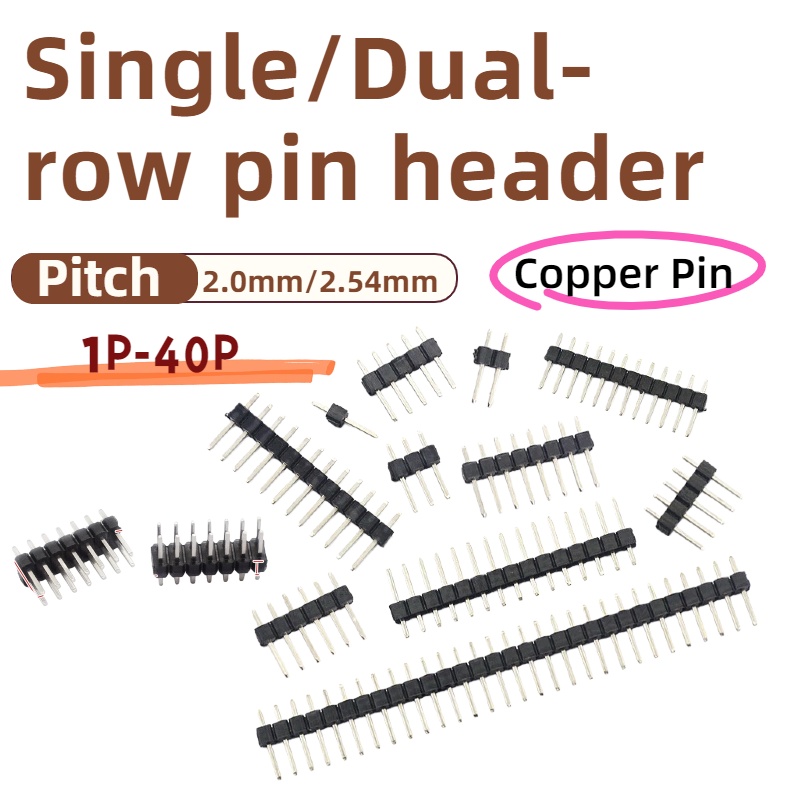 Male Female Header Pin - 10 SZT., Złącze pinowe jednorzędowe/dwurzędowe o