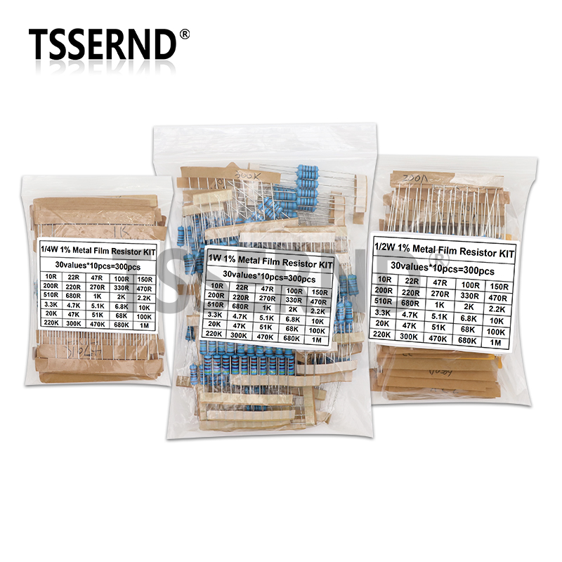 Resistor Kit 1 4W - 300 SZTUK 1/4W 1/2W 1W 1%