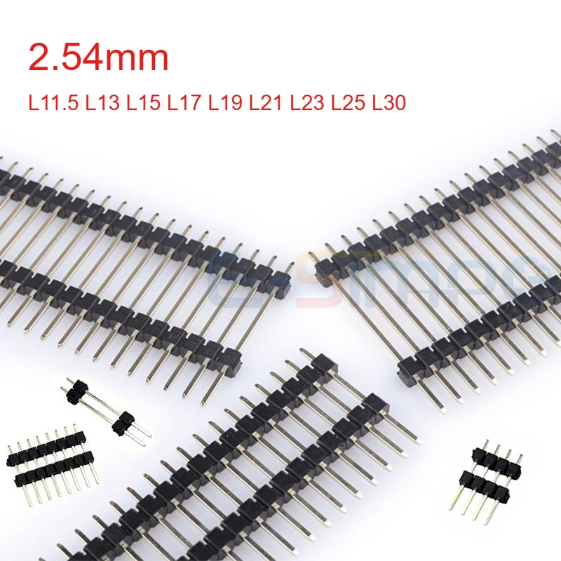 Male Female Header Pin - 50 szt. 2,54 mm Złote Jednorzędowe