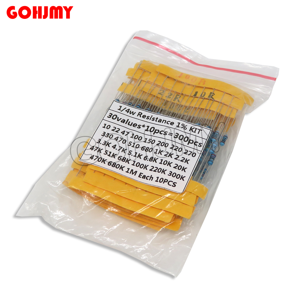 Resistor Kit 1 4W - Zestaw rezystorów metalizowanych 30 rodzajów, 1/4W,