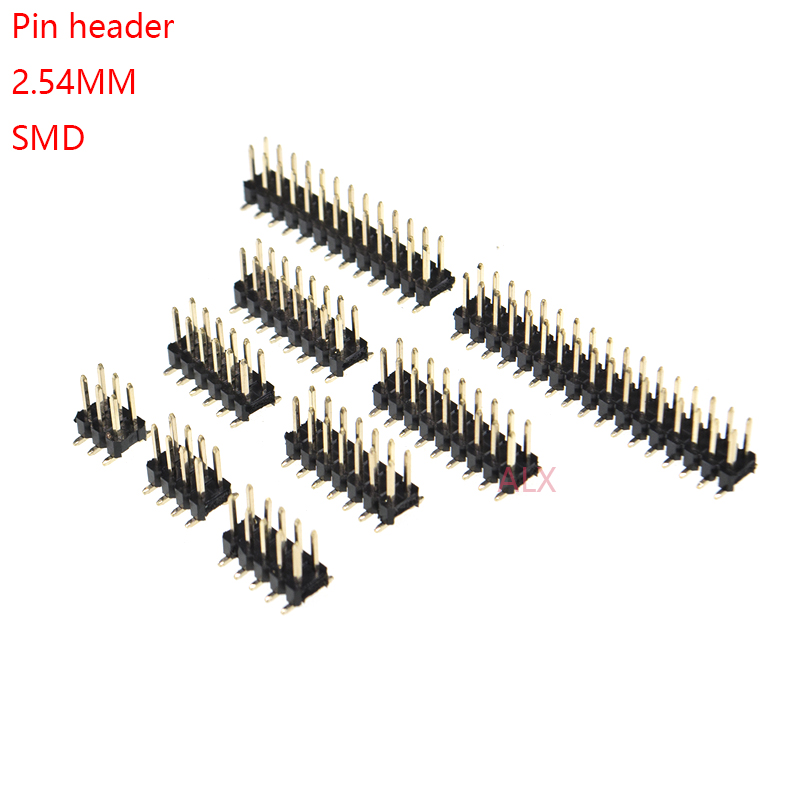 Male Female Header Pin - 10PCS SMD SMT 2*2/3/4/5/6/7/8/9/10/12/16/20/40/ PIN dwurzędowy
