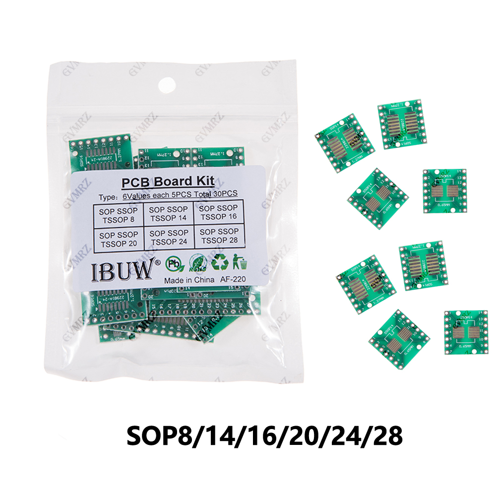 Diy Electronics Project Kit - Zestaw 30 szt. adapterów PCB SOP