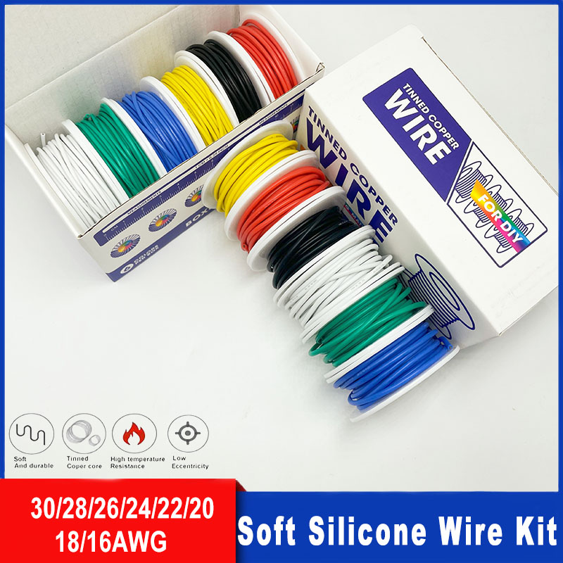 Diy Electronics Project Kit - Zestaw miękkich przewodów silikonowych 16awg 18awg