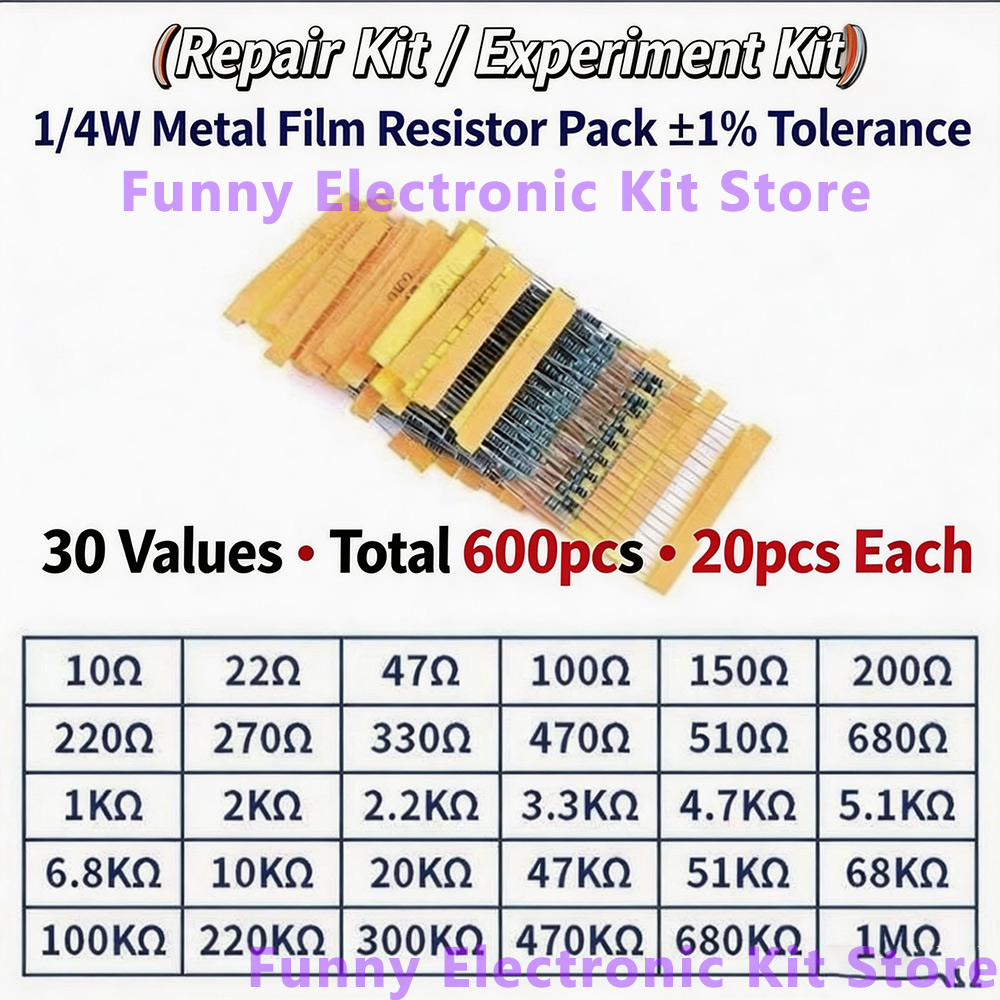 Zestaw 600 sztuk metalowych re – Resistor Kit 1 4W recenzja i cena