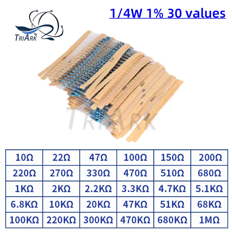 300/600/zestaw 30 Rodzajów 1/4 – Resistor Kit 1 4W recenzja i cena