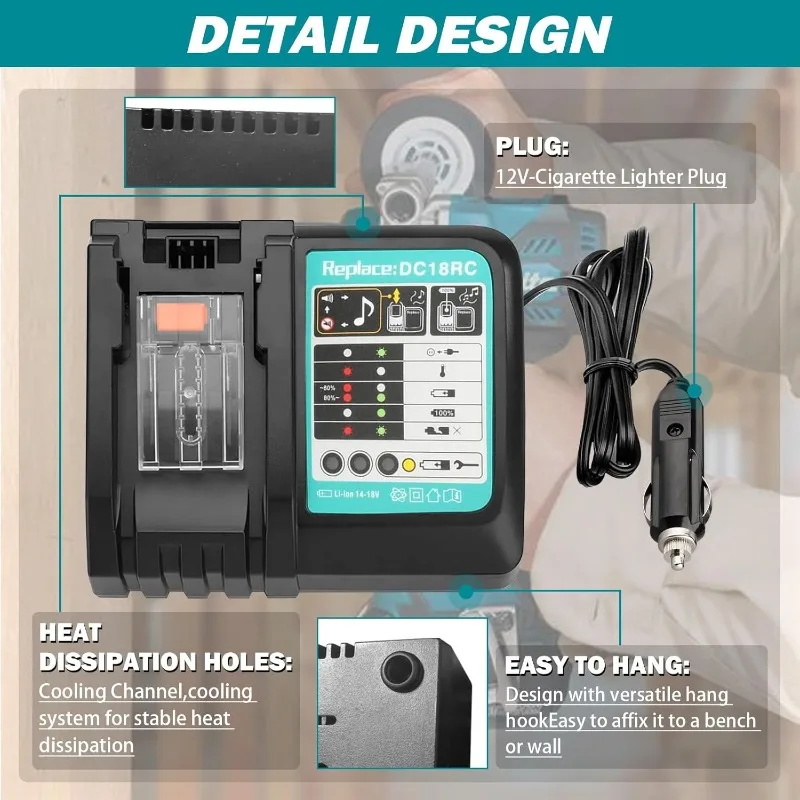 Ładowarka samochodowa DC18RC L – Makita Drill Hp1640 recenzja i cena