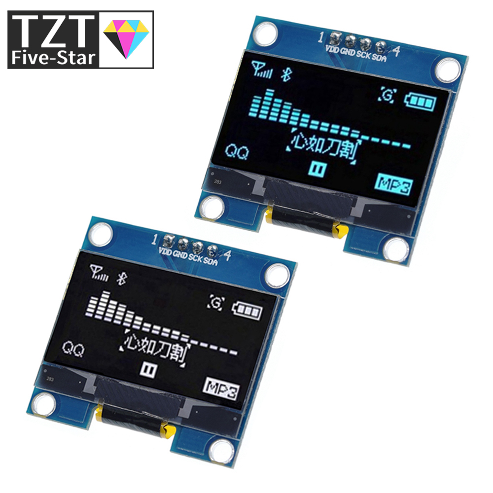 4PIN 1.3 moduł OLED biały/nieb – I2C Lcd Display recenzja i cena