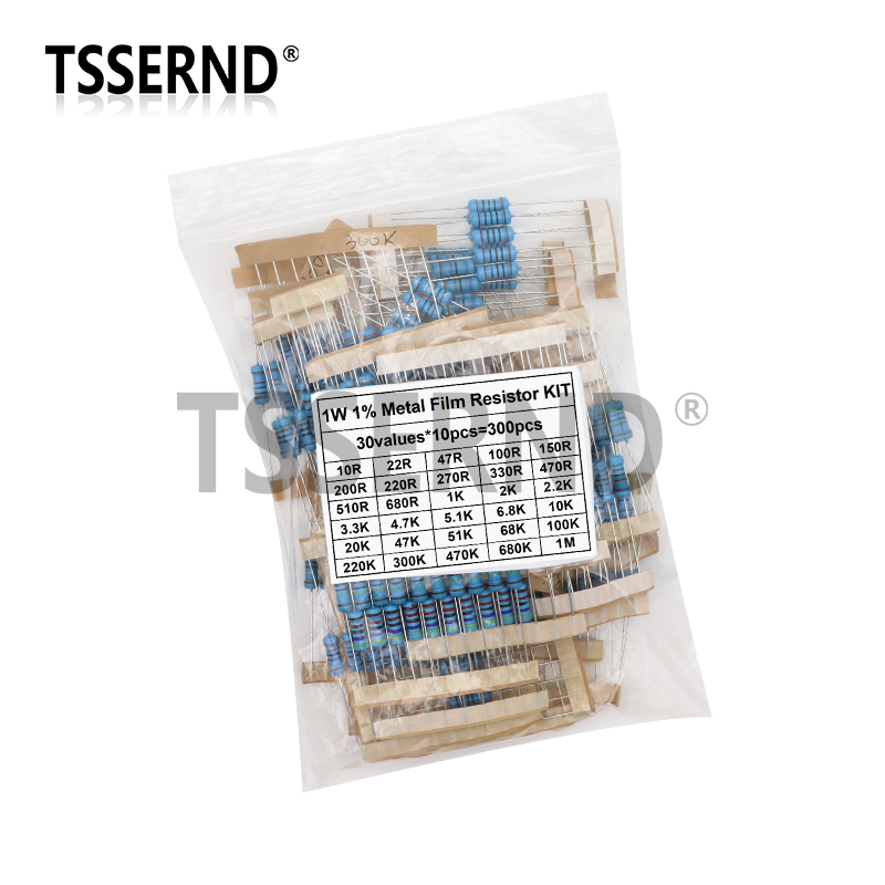 300 SZTUK 1/4W 1/2W 1W 1% Zest – Resistor Kit 1 4W recenzja i cena