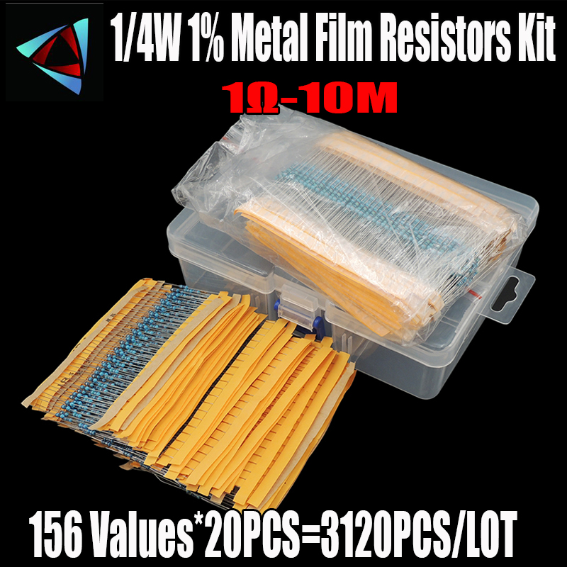 3120 sztuk/partia 156 wartości – Resistor Kit 1 4W recenzja i cena