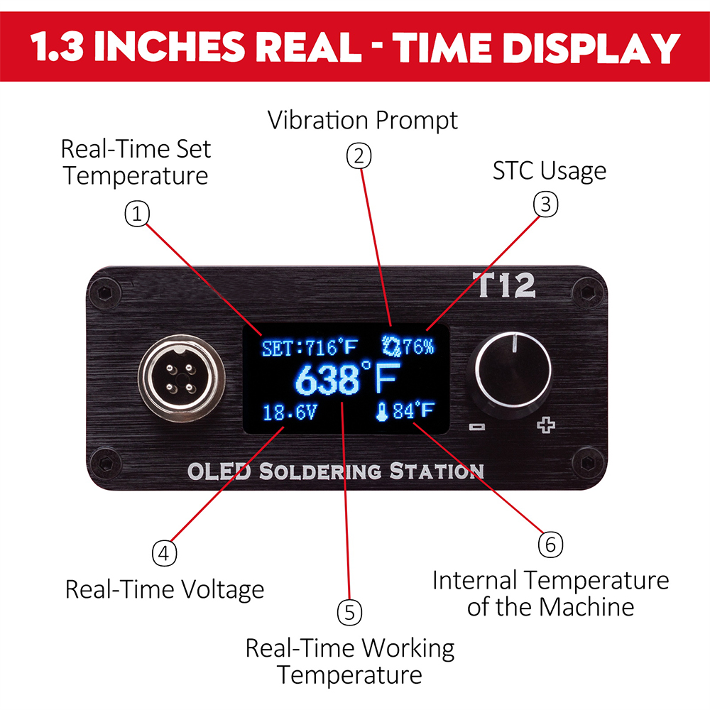 Stacja lutownicza OLED T12 reg – Useful Diy Electronics recenzja i cena
