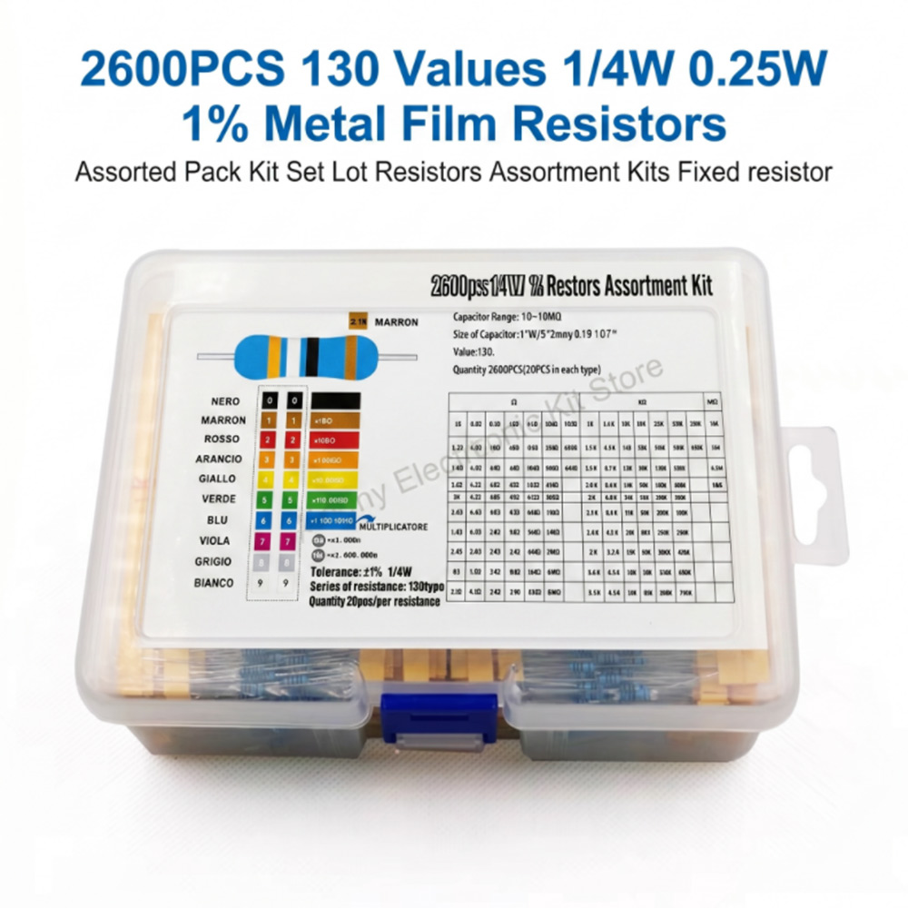 Zestaw 2600 szt. rezystorów me – Resistor Kit 1 4W recenzja i cena