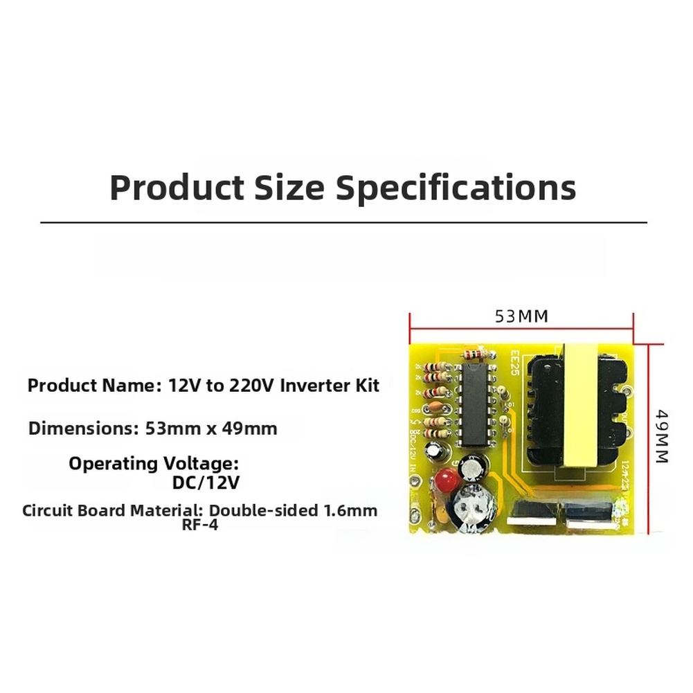 Zestaw inwertera DC 12V na AC  – Diy Electronics Project Kit recenzja i cena