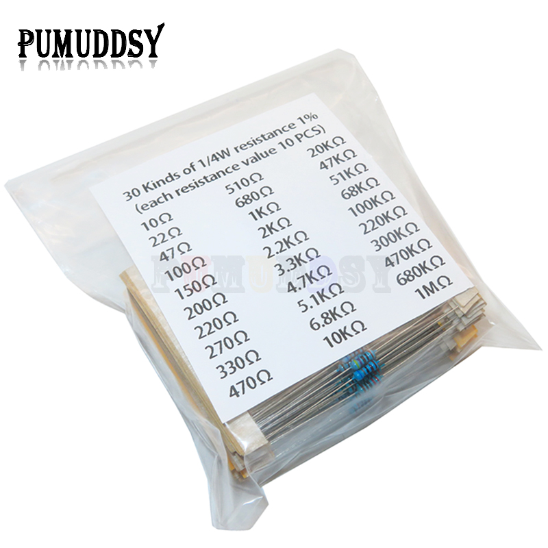 600 sztuk/zestaw 30 rodzajów 1 – Resistor Kit 1 4W recenzja i cena