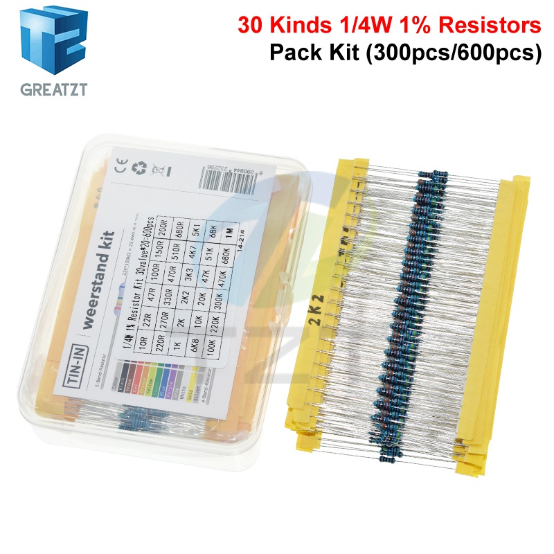 GREATZT 600 sztuk/zestaw 30 ro – Resistor Kit 1 4W recenzja i cena